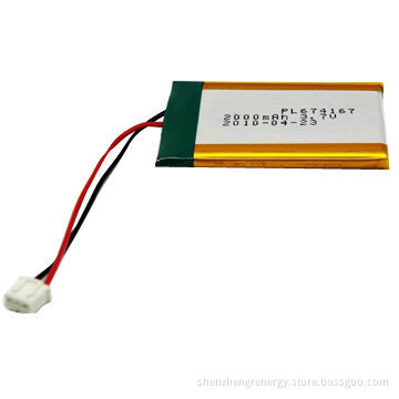 3.7V 2000mAh Lithium polymer small battery